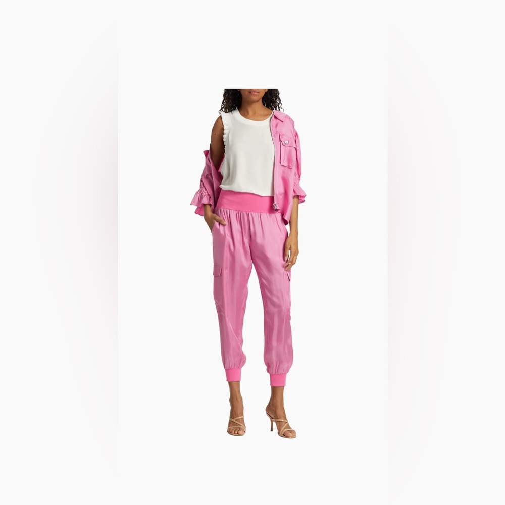 Cinq à Sept Giles satin jogger pants